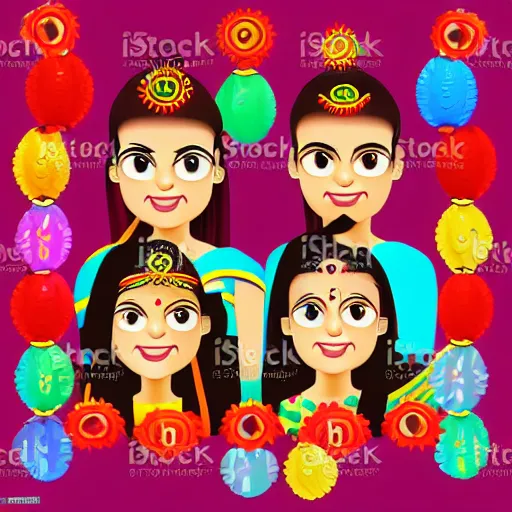 Prompt: happy raksha bandhan theme vector art photorealistic high detailed painting