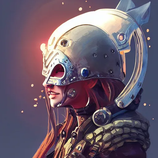 Image similar to cyberpunk viking helmet mask warrior goddess robot ninja fantasy, art gta 5 cover, official fanart behance hd artstation by jesper ejsing, by rhads, makoto shinkai and lois van baarle, ilya kuvshinov, ossdraws