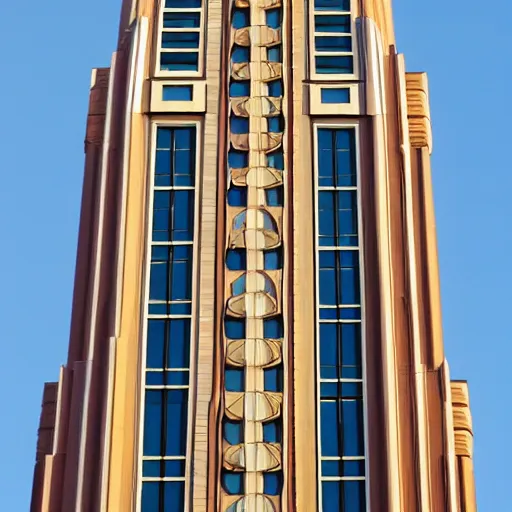 Prompt: art deco tower