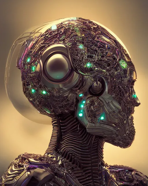 Prompt: the most amazing dream you ever had about male head artificial intelligence singularity, moebius, hyper realistic, concept art, intricate, hyper detailed, smooth, jim lee, high contrast, neon, volumetric lighting, octane, raytrace