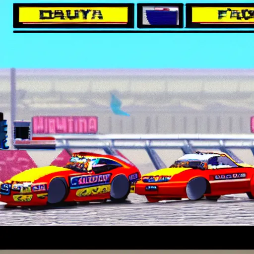 Prompt: screenshots of daytona usa dreamcast by sega