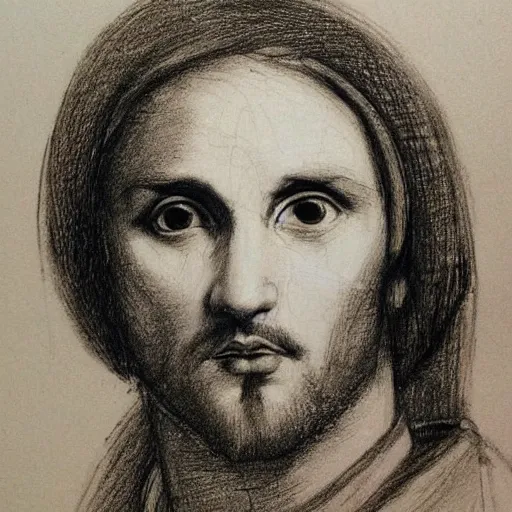 Image similar to markplier portrait sketch, by da vinci, sketch, traditional art