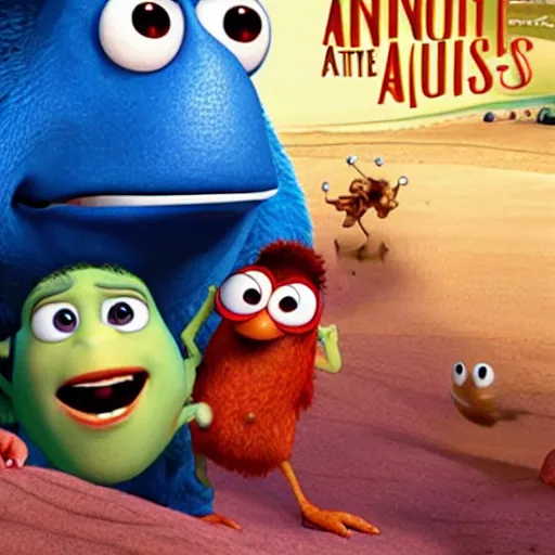 Prompt: Among Us pixar movie