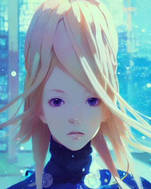 Image similar to blonde haired magical girl anime character screenshot, anime, intricate, sharp focus, illustration, highly detailed, digital painting, clean artstyle, concept art, matte, art by ilya kuvshinov and ruan jia and greg rutkowski, masterpiece