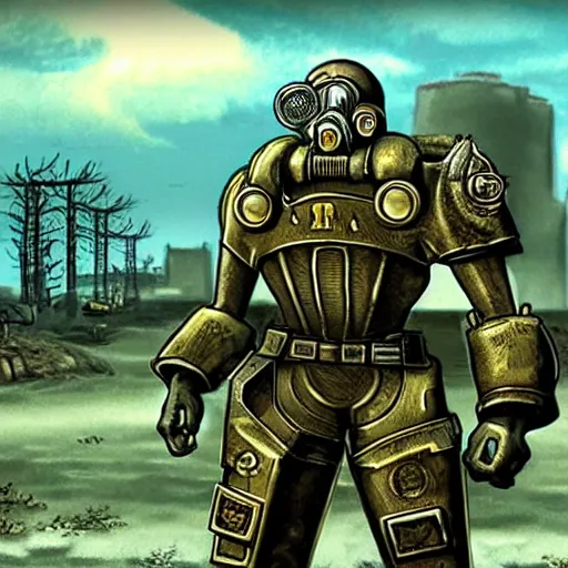 Prompt: fallout 1 loading screen