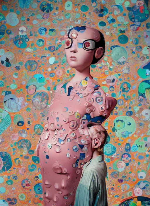 Prompt: photograph of a surreal contemporary ceramic sculpture by victo ngai and hikari shimoda