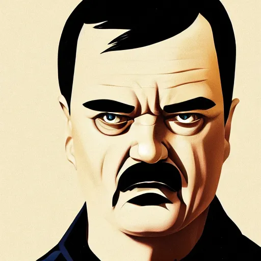 face icon of mike patton mixed with hitler, stylized | Stable Diffusion |  OpenArt
