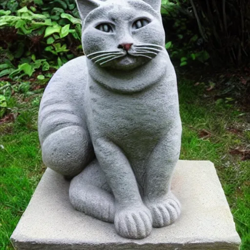 Image similar to a statue of a cute cat