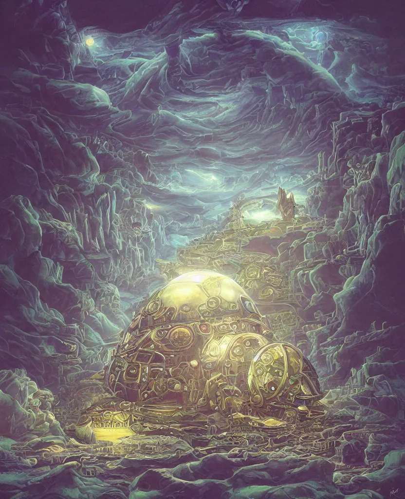 Prompt: beautiful painting by killian eng!!! technodrome! intimate path to unknown, stunning divine surreal, extremely detailed
