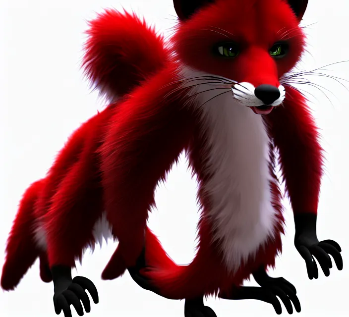 Image similar to furry - male - red - black - weasel - geistcaller - fursona uhd ue 5 visual novel pc game expressions, photorealistic