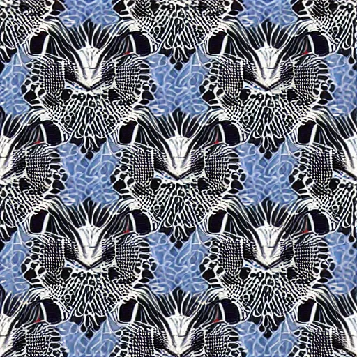 Prompt: futuristic kimono patterns