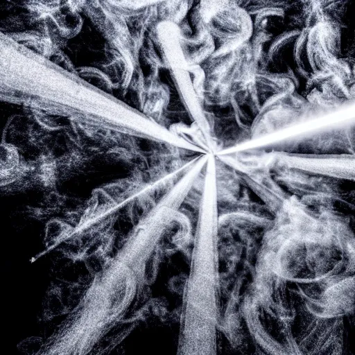 Prompt: smoke bodies, lasers, darkness, macro, wide angle, elaborate, smoke, highly detailed, beautiful lighting