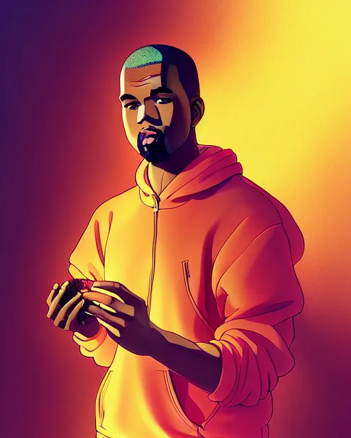 Image similar to kanye thinking about pineapples, portrait shinkai makoto studio ghibli studio key hideaki anno sakimichan stanley artgerm lau rossdraws james jean marc simonetti elegant highly detailed digital painting artstation pixiv