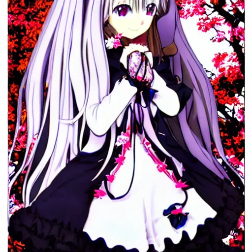 Prompt: Rozen maiden suigintou,anime girl