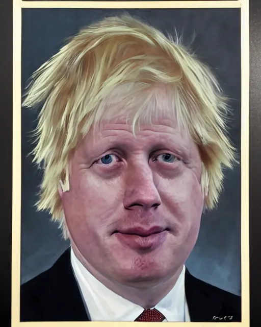 Image similar to a 2 1 0 0 s portrait of boris johnson