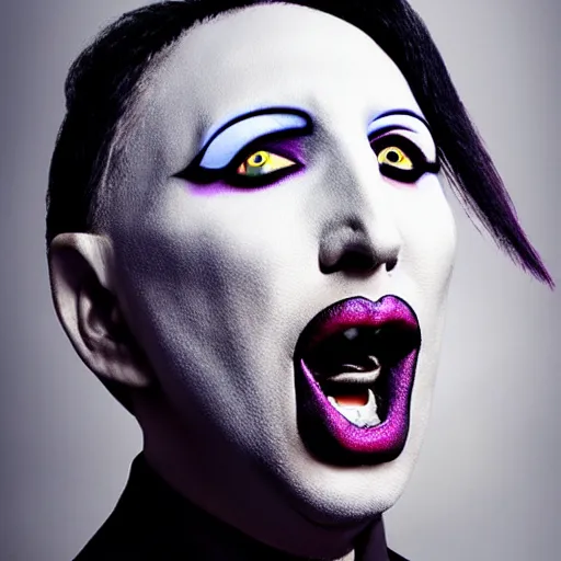 Image similar to marilyn manson as medusa