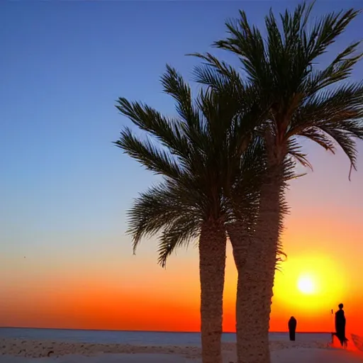 Prompt: extremely detailed djerba sunset