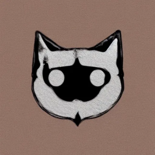 Image similar to an evil symbolic cat face