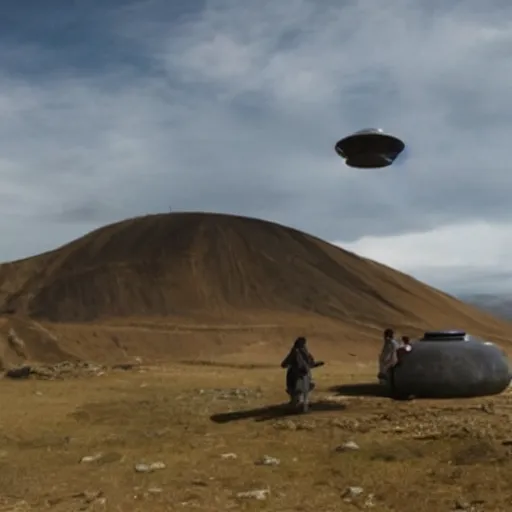 Image similar to An alien spacecraft landed in Peru