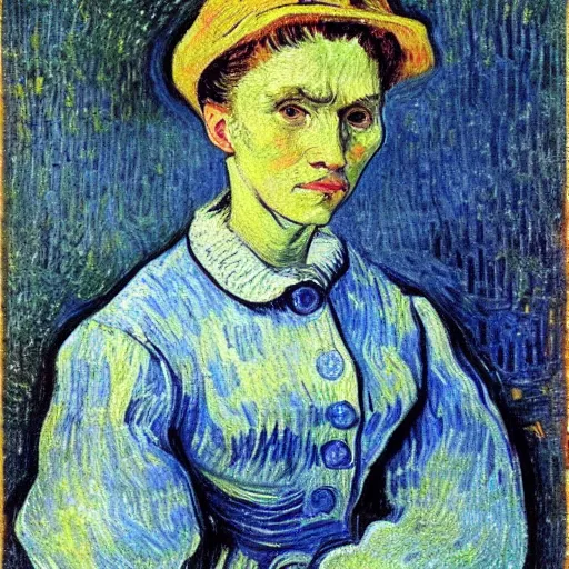Prompt: Portrait of a very classy woman by VanGogh