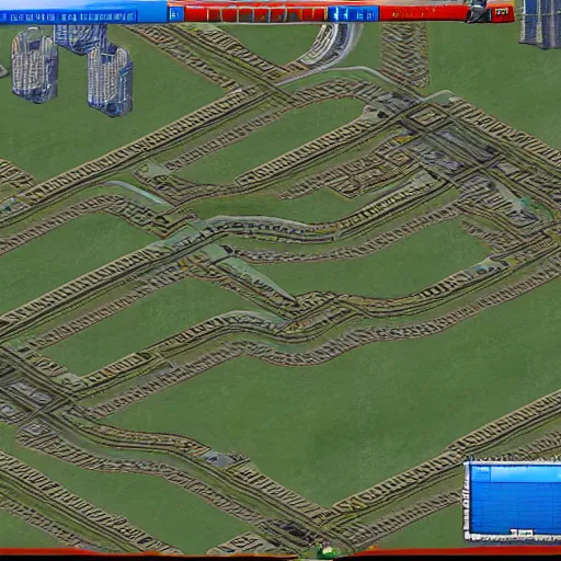 Prompt: openttd remasted in HD photoreal