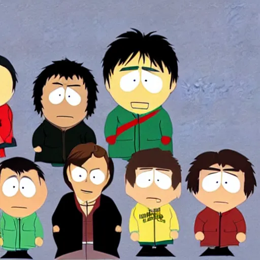 Prompt: actor jackie chan, character art, south park, cartoon, cardboard cut outs