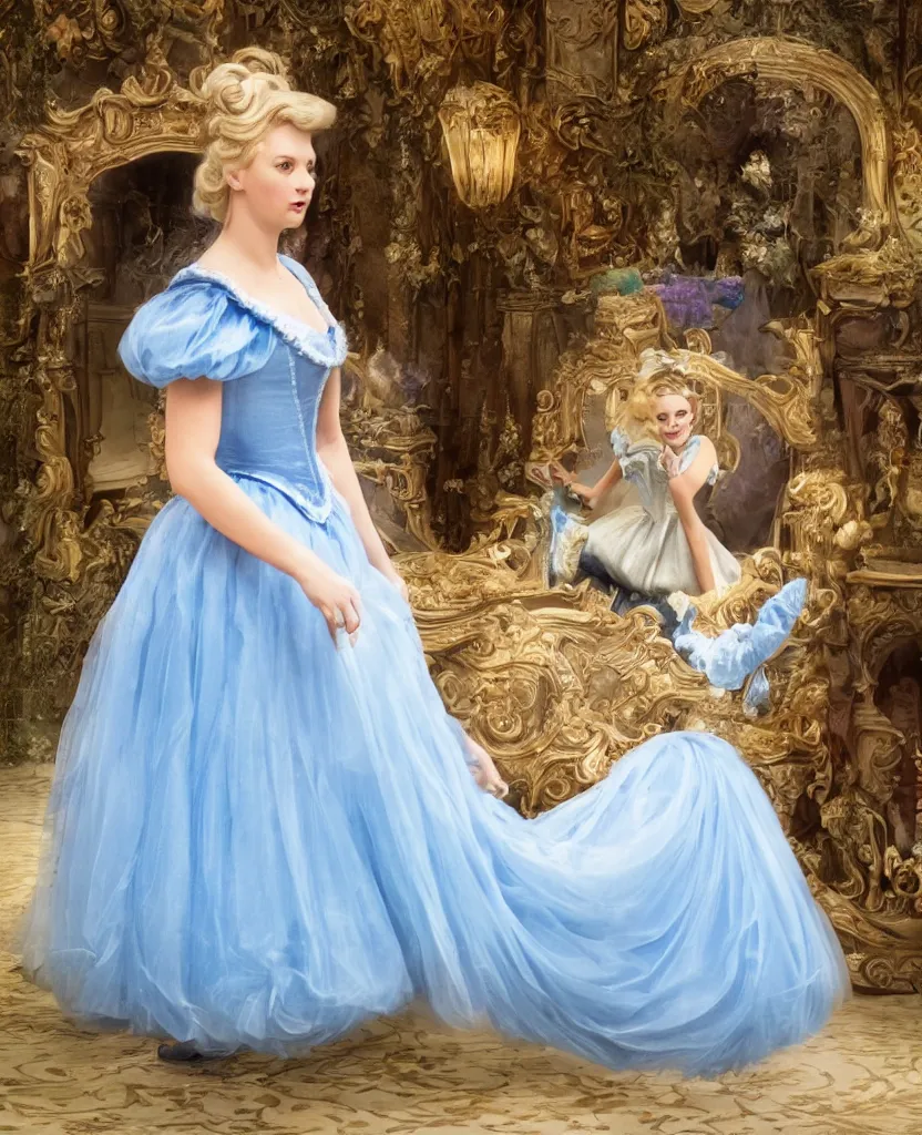 Prompt: photo of an ugly cinderella, realistic, 8 k