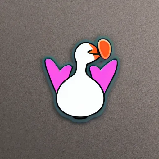 Image similar to cute goose sticker concept design