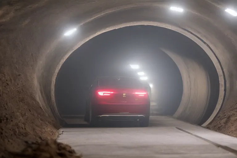 Image similar to elon musk tunneling his way to china, cinematic lighting