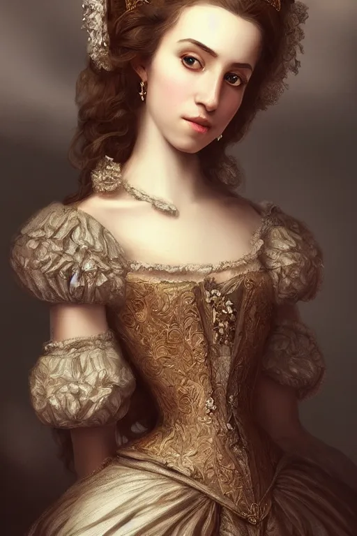 Image similar to rosalia vila i tobella, rosalia, highly detailed, spanish princess, highly detailed, digital painting, trending on artstation, concept art, sharp focus, illustration, art by artgerm, old masters, maher morcos