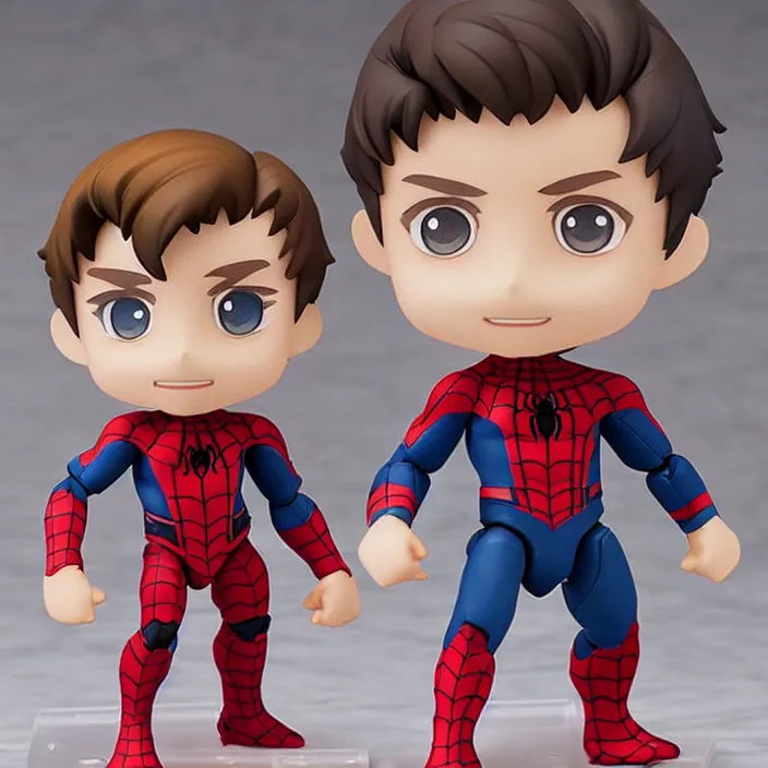 Image similar to tom holland, an anime nendoroid of tom holland spiderman, figurine, detailed product photo