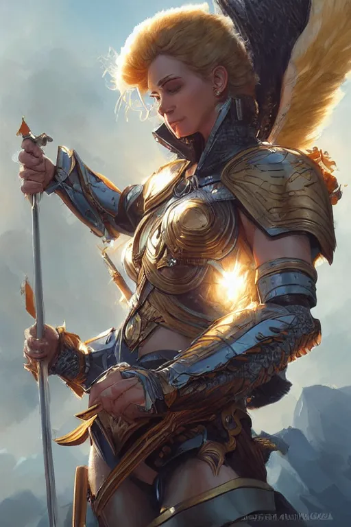 Image similar to amazon valkyrie athena, d & d, fantasy, portrait, highly detailed, headshot, digital painting, trending on artstation, concept art, sharp focus, illustration, art by artgerm and greg rutkowski and magali villeneuve