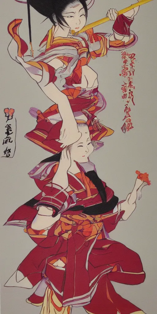 Image similar to painting of yae miko from