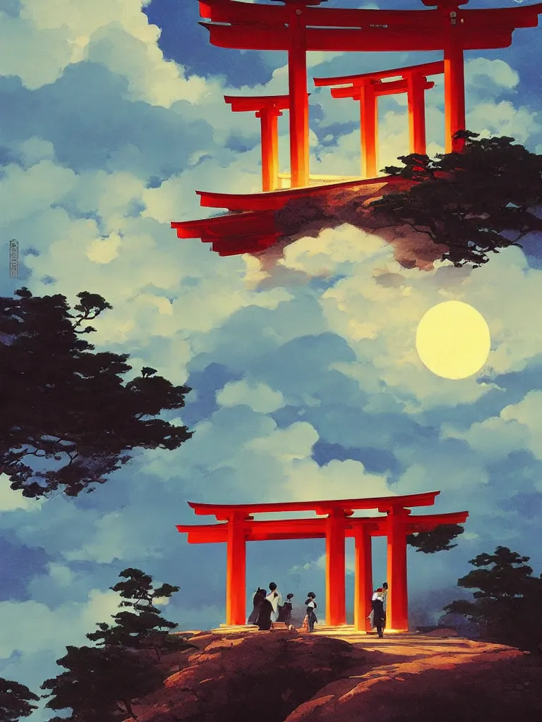 Torii, Japanese Gate, Torii Forest Background, Concept Art, Digital  Illustration, Anime, Generative AI Stock Illustration