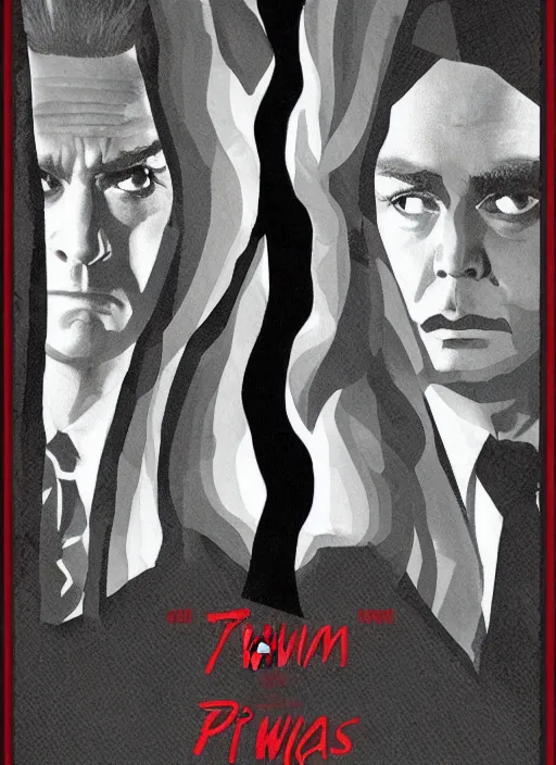 Image similar to twin peaks movie poster art by gabz