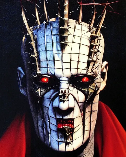 Image similar to Pinhead from Hellraiser by Peter Andrew Jones, hyperrealism