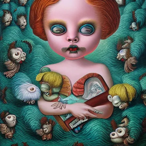 Image similar to out of context painting by Mark Ryden and Todd Schorr highly detailed