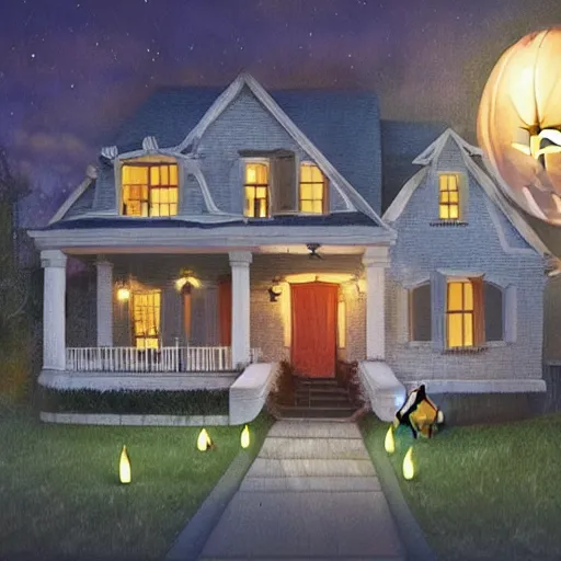 Image similar to realistic renderings of halloween scenes