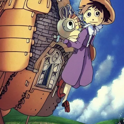 Prompt: howl's moving castle
