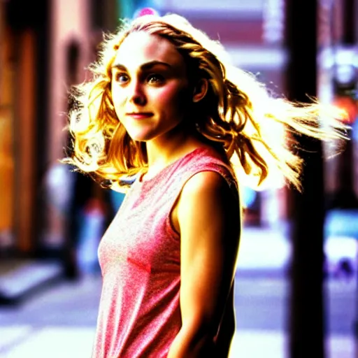 Prompt: film still of annasophia robb as carrie bradshaw, hdr, photo