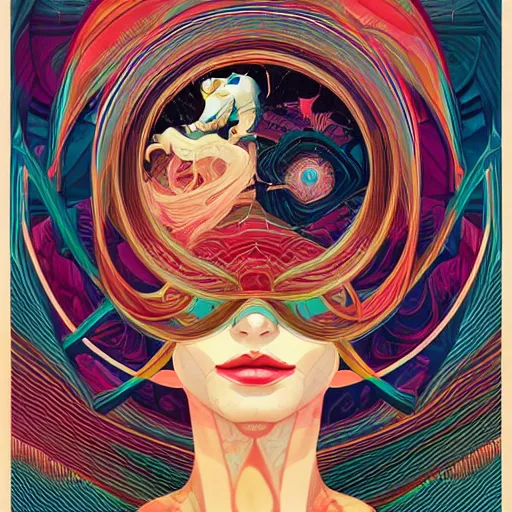 Image similar to portrait of godel's consistency of the axiom of choice, by tristan eaton, victo ngai, peter mohrbacher, artgerm,