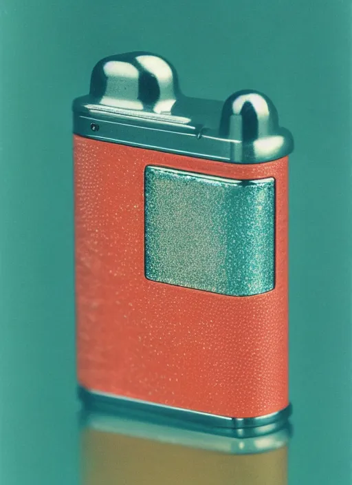 Prompt: realistic product photo of a lighter designed by dieter rams covered in shriveling dead semi - translucent iridescent coral reef, emitting aura, 1 9 6 0, life magazine photo, natural colors, metropolitan museum, kodak, 8 k, very detailed, high resolution, product photo,