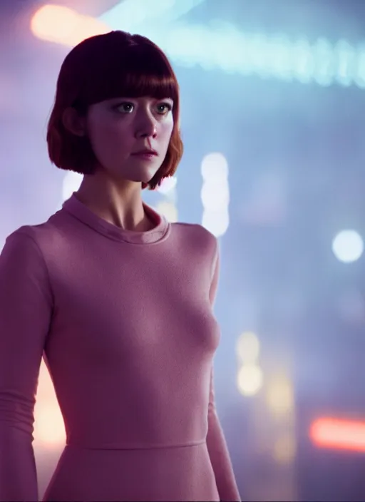 Prompt: film still of mary elizabeth winstead in blade runner 2 0 4 9, 8 k