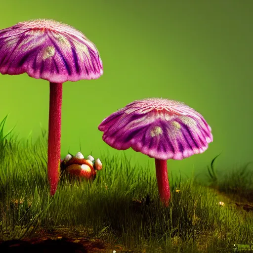 Prompt: photography of a realistic vileplume animal, ultra detailed, 8 k, cinematic lighting, natural background, trending on artstation, pokemon