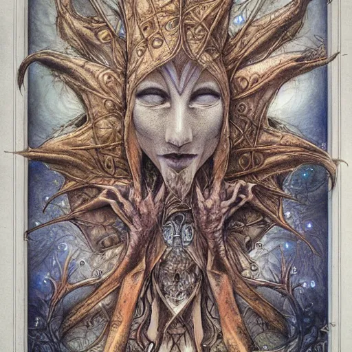 Image similar to detailed and sharp cancer artwork, mystic style, detailed, 8 k, detailed, symmetrical, by brian froud