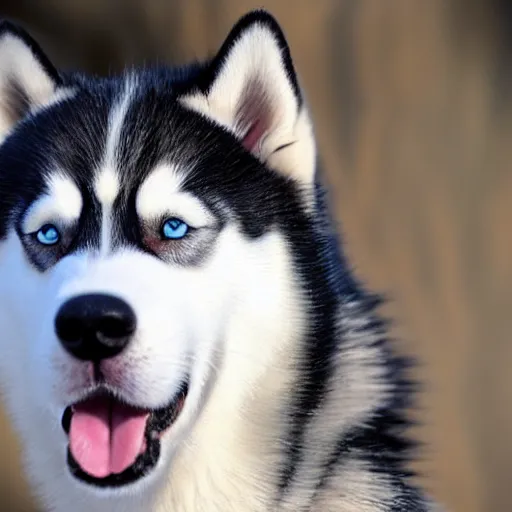 Image similar to a husky with black vest blue eyes
