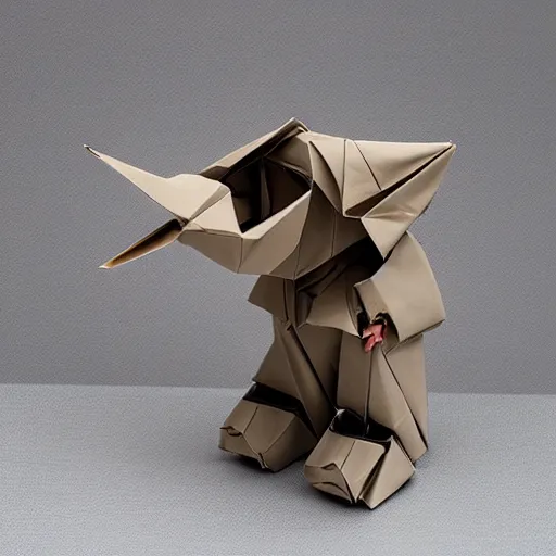 Image similar to [ 🐘 as 🤖 ] origami by kim jung gi by adams, ansel