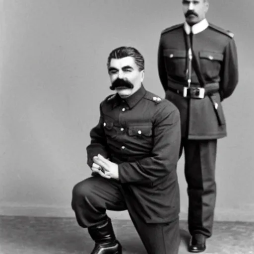 Image similar to Joseph Stalin on his knees