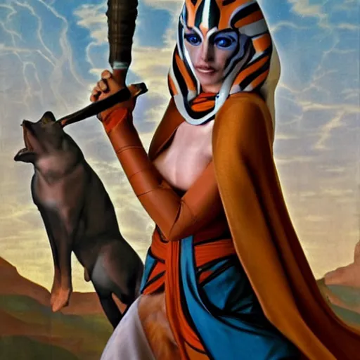 Prompt: renaissance painting of ahsoka tano, michelangelo's style