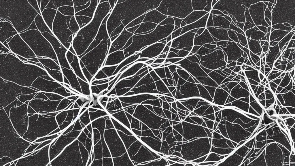 Image similar to microscopic view of a neuron taken with scanning tunneling electron microscope